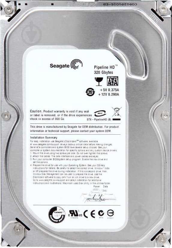 Жесткий диск Seagate Pipeline HD 320 ГБ 3,5" SATA II (# ST3320310CS #) - фото 1