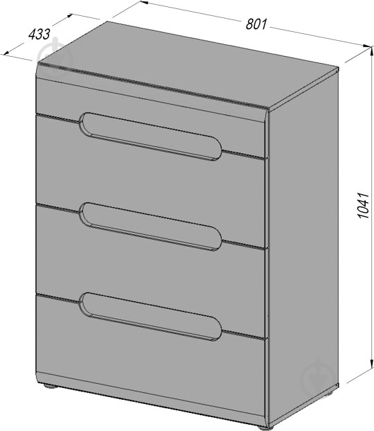 Комод Forte Meble 4s TIZIANO TZMK31 дуб античный/бежевый глянецдуб античный - фото 3