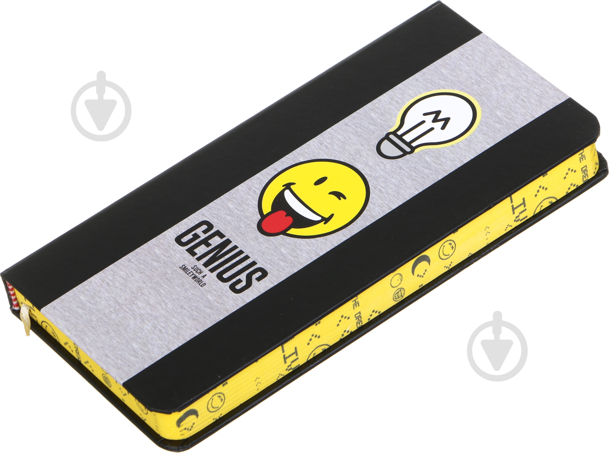 Книга для нотаток Геній 128 аркушів чорна Smiley - фото 2