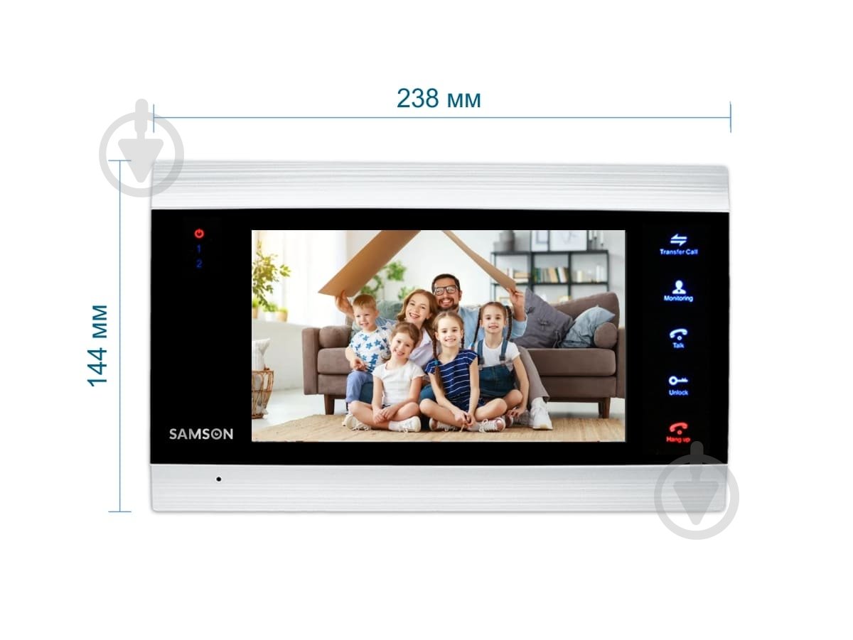 Видеодомофон Samson серебро SW-316ahd - фото 4