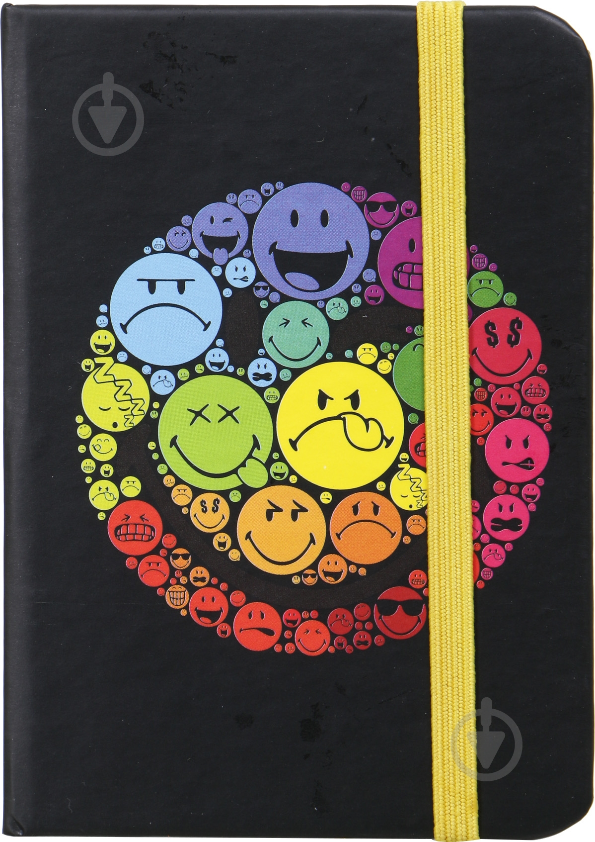 Книга для записей 80 страниц черная Smiley - фото 1