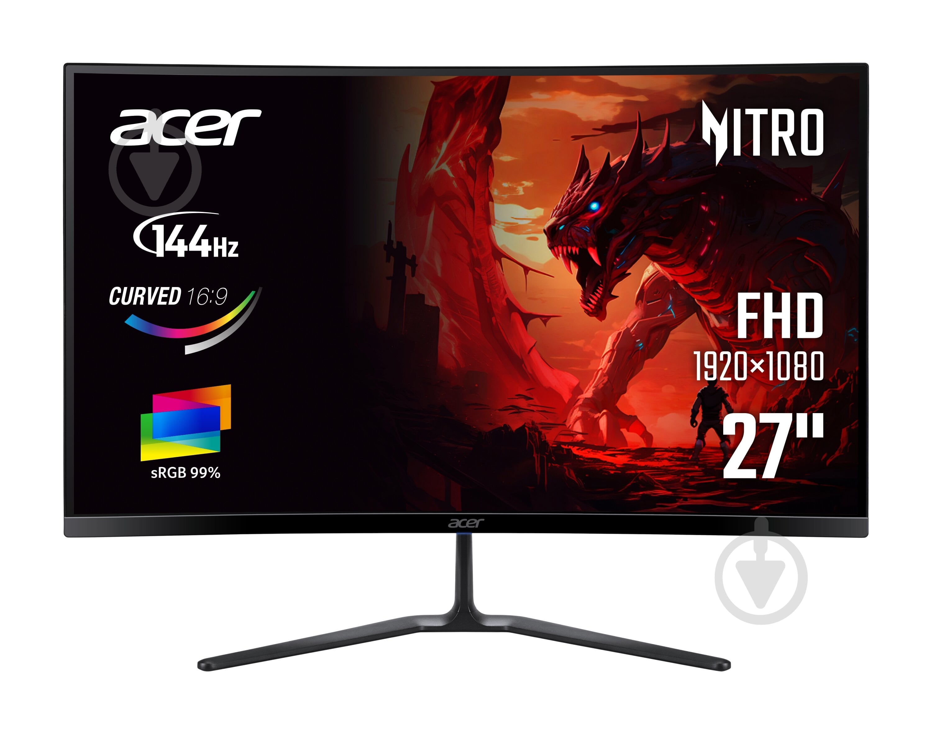 Монитор Acer Nitro ED270P0bmipx 27" (UM.HE0EE.005) - фото 2