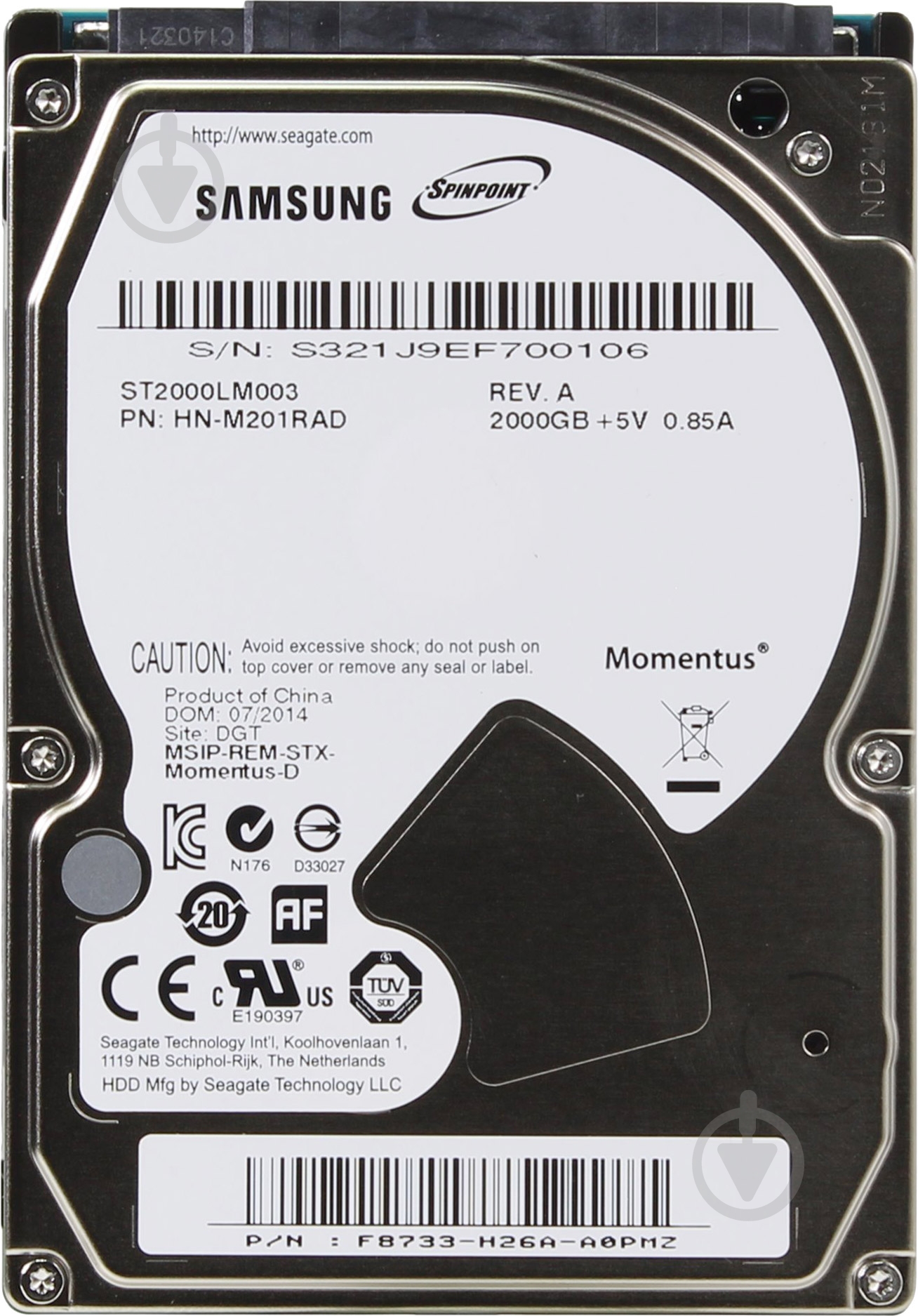 Жорсткий диск Seagate Spinpoint M9T 2 ТБ 2,5" SATA III (ST2000LM003) - фото 1