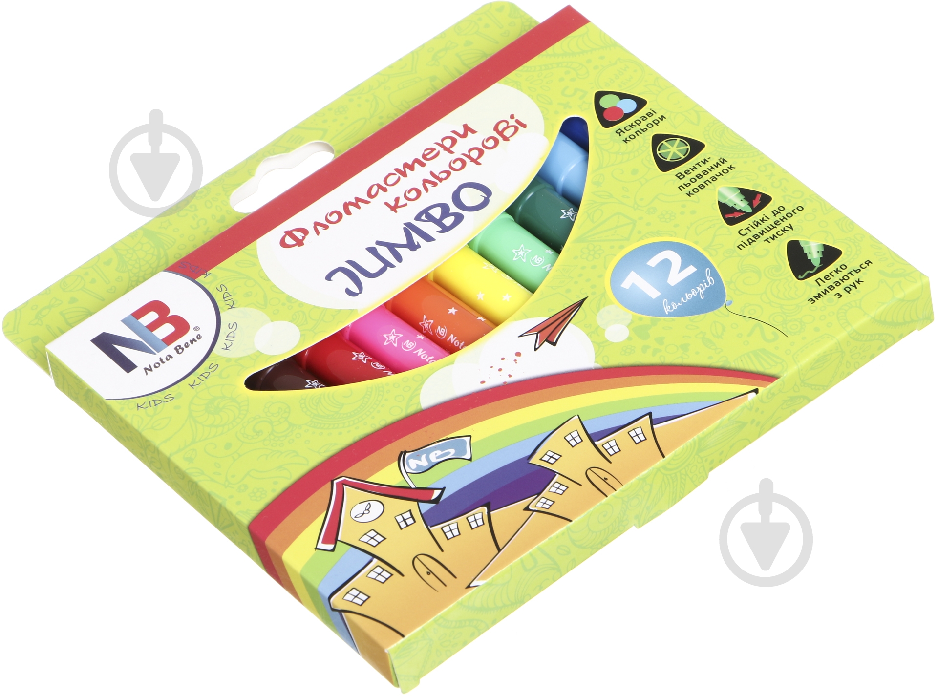 Набор фломастеров Jumbo Super quality 12 шт. Nota Bene - фото 3
