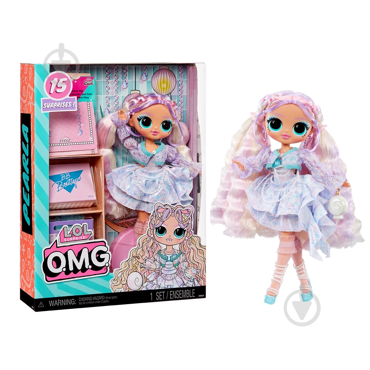 【10本+サプリ１個】エルセーヌ　ショッキングショット　サプライズボール ᐉ Кукла L.O.L. SURPRISE! серии O.M.G. S8 – Жемчужинка 510390