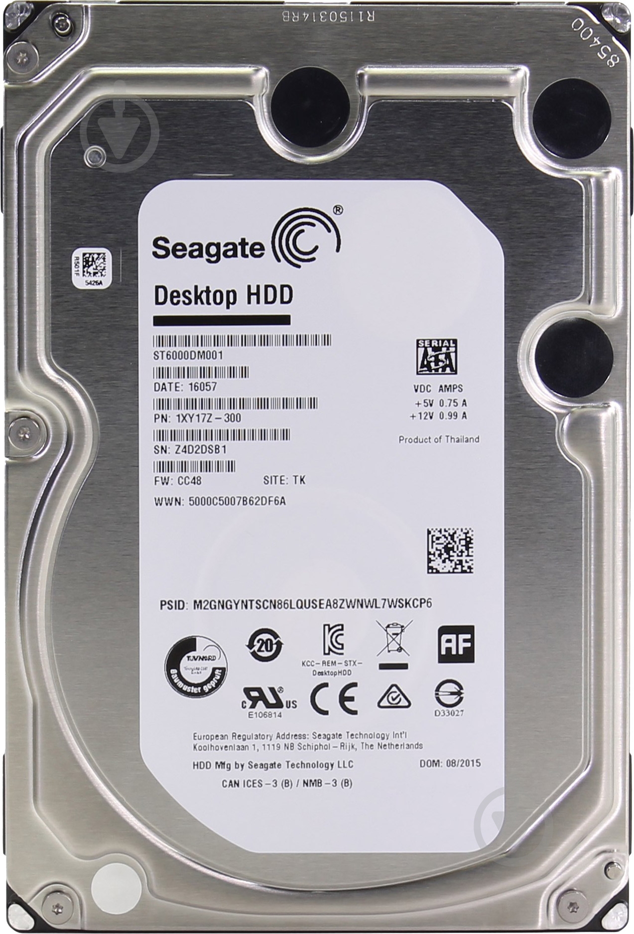 Жесткий диск Seagate 6 ТБ 3,5" SATA III (ST6000DM001) - фото 1 Жесткий диск Seagate 6 ТБ 3,5" SATA III (ST6000DM001) - фото 1
