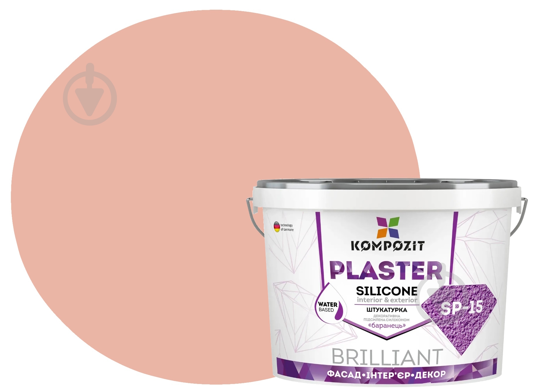 Декоративна штукатурка баранець Kompozit SP-15 баранець ST-059 25 кг - фото 1