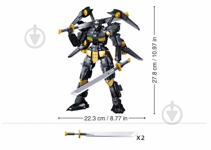 Конструктор Sluban P.R Mecha Робот M38-B1052 - фото 3 Конструктор Sluban P.R Mecha Робот M38-B1052 - фото 3
