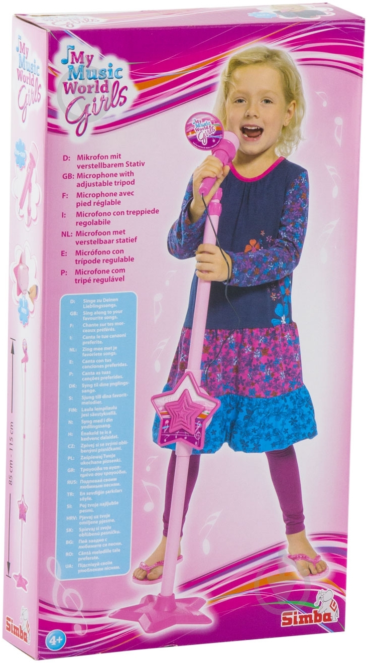 Микрофон Simba Девичий стиль с разъемом для МР3 плеера 6830691 - фото 3 Микрофон Simba Девичий стиль с разъемом для МР3 плеера 6830691 - фото 3