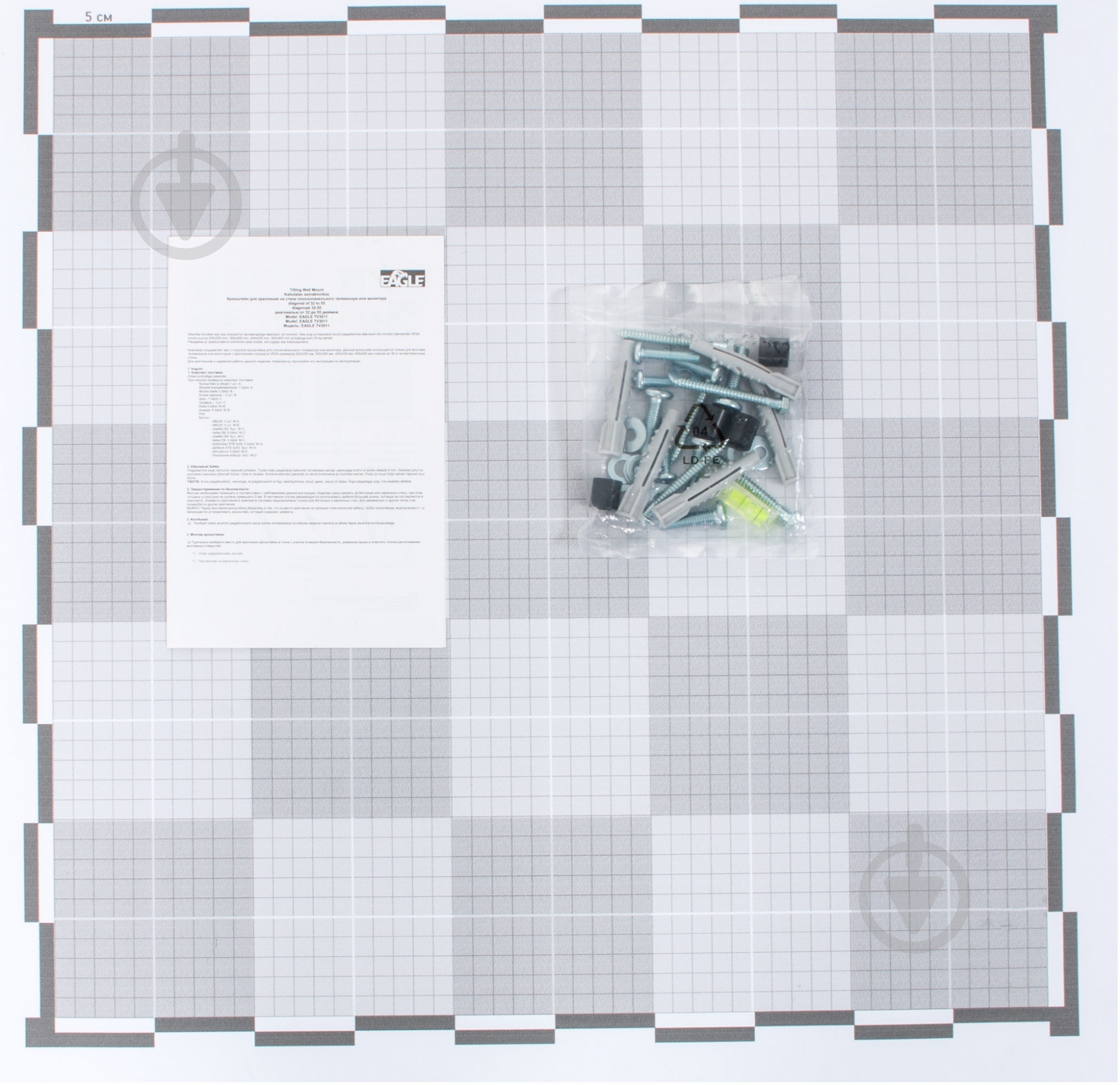 Кріплення для телевізора Eagle EAGLE TV3011 похилі 32"-55" чорний - фото 3