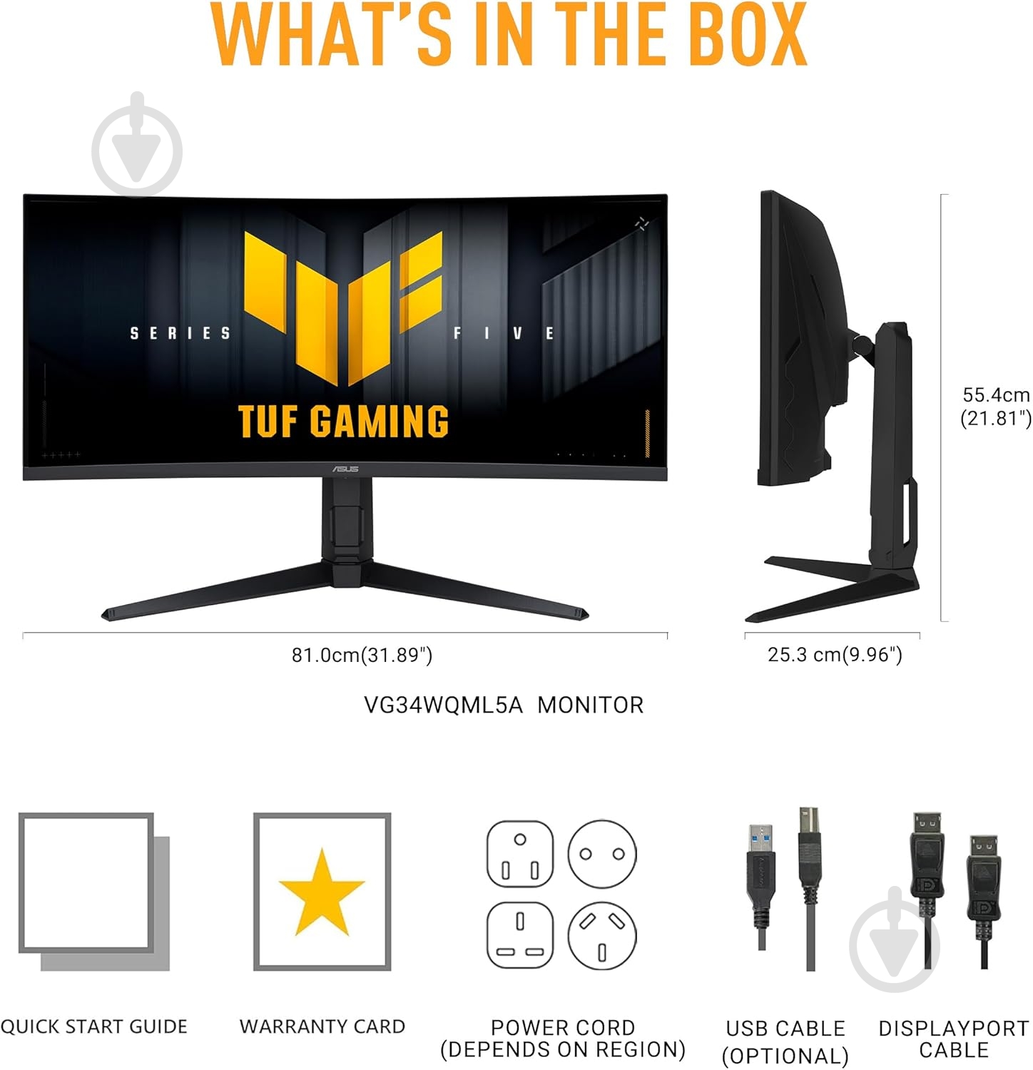 Монитор Asus TUF Gaming VG34WQL5A 34" (90LM0CI1-B01171) - фото 2