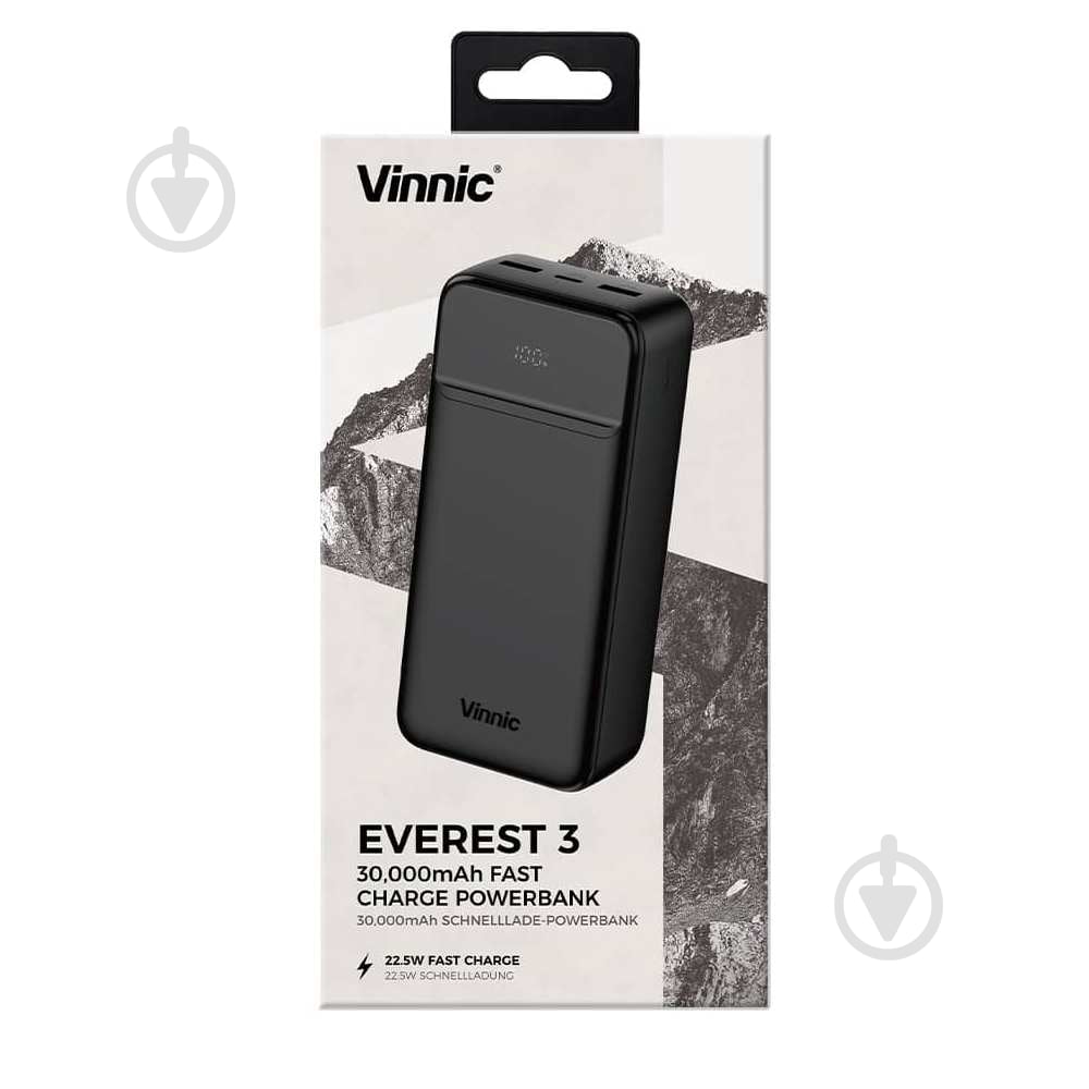 Повербанк Vinnic 30000 mAh black (4898338024579) LCD Power Display - фото 6