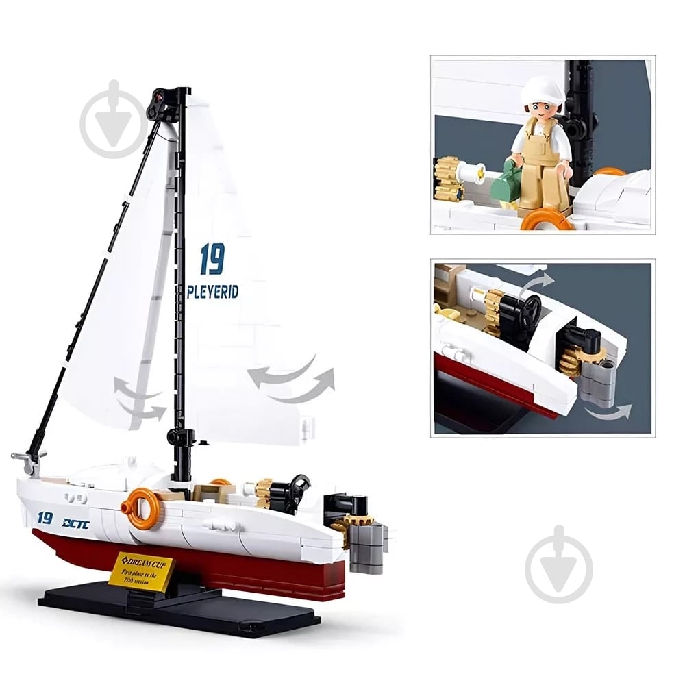 3D-конструктор Sluban Model Bricks Яхта 260 дет. M38-B1190 - фото 3 3D-конструктор Sluban Model Bricks Яхта 260 дет. M38-B1190 - фото 3