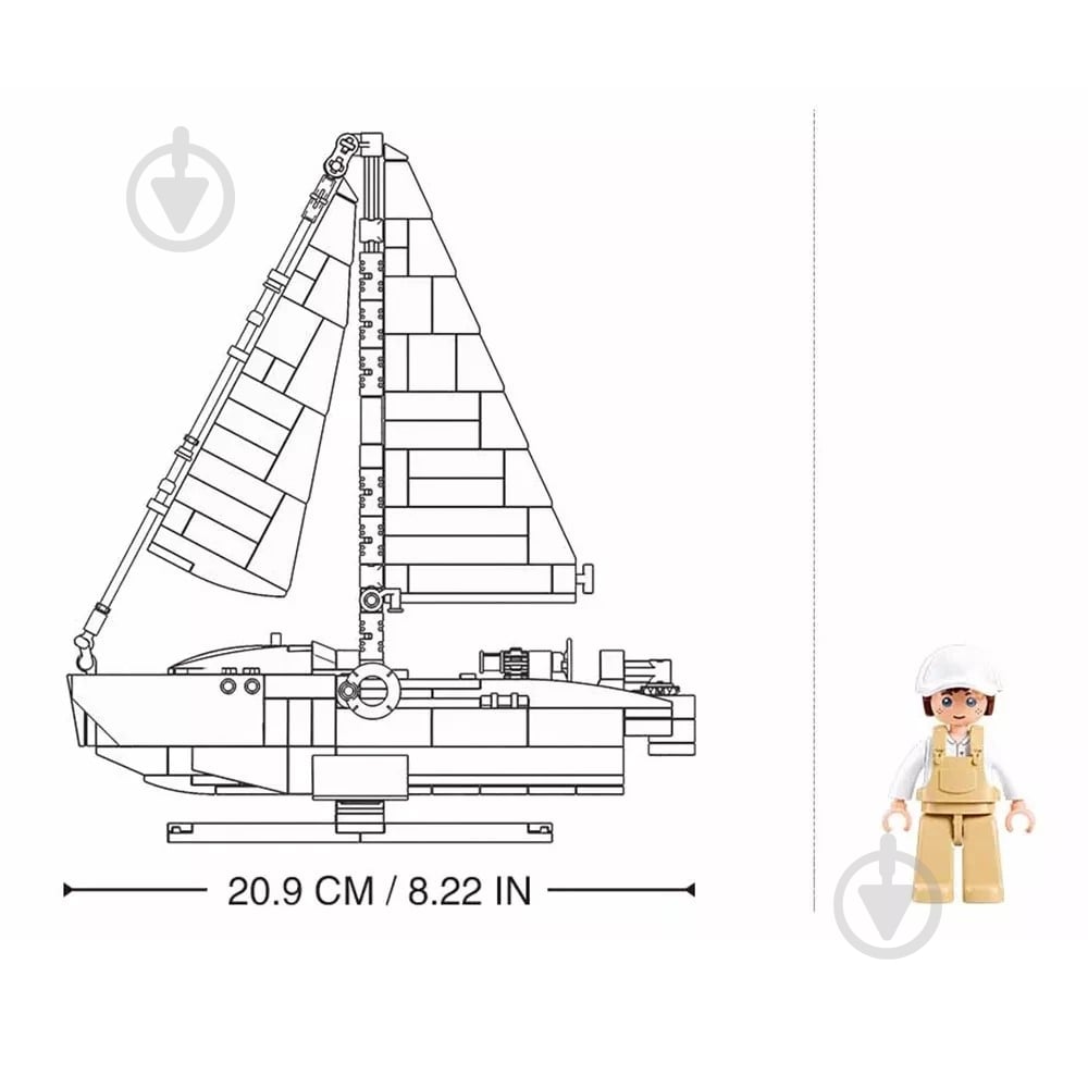 3D-конструктор Sluban Model Bricks Яхта 260 дет. M38-B1190 - фото 4 3D-конструктор Sluban Model Bricks Яхта 260 дет. M38-B1190 - фото 4