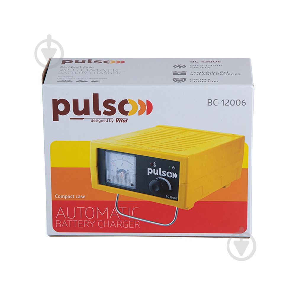 Зарядное устройство импульсный PULSO 6 А 120 А/год (BC-12006 (10)) - фото 4 Зарядное устройство импульсный PULSO 6 А 120 А/год (BC-12006 (10)) - фото 4