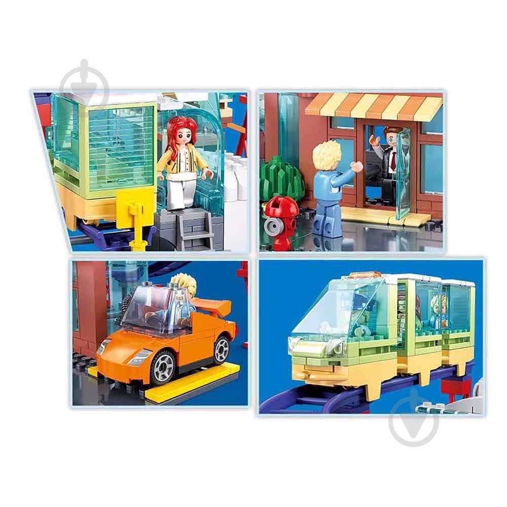 Конструктор Sluban Metropolis Магазин нових електроавтомобілів M38-B1262 - фото 4 Конструктор Sluban Metropolis Магазин нових електроавтомобілів M38-B1262 - фото 4