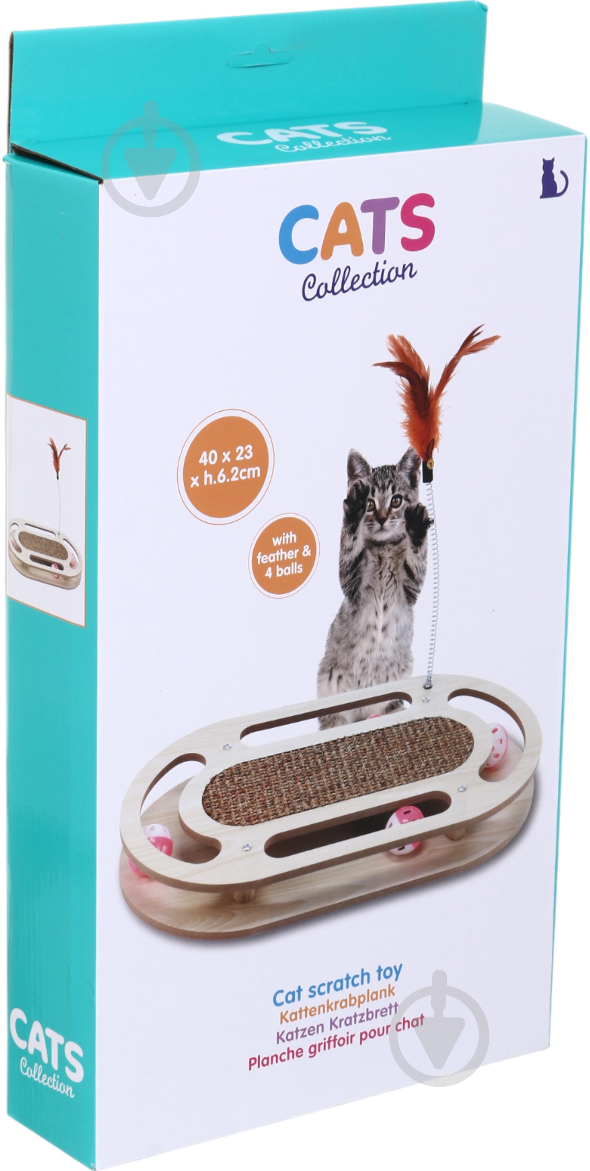 Кігтеточка Cats Collection з пір'ям і м'ячами (491014670) - фото 5 Кігтеточка Cats Collection з пір'ям і м'ячами (491014670) - фото 5