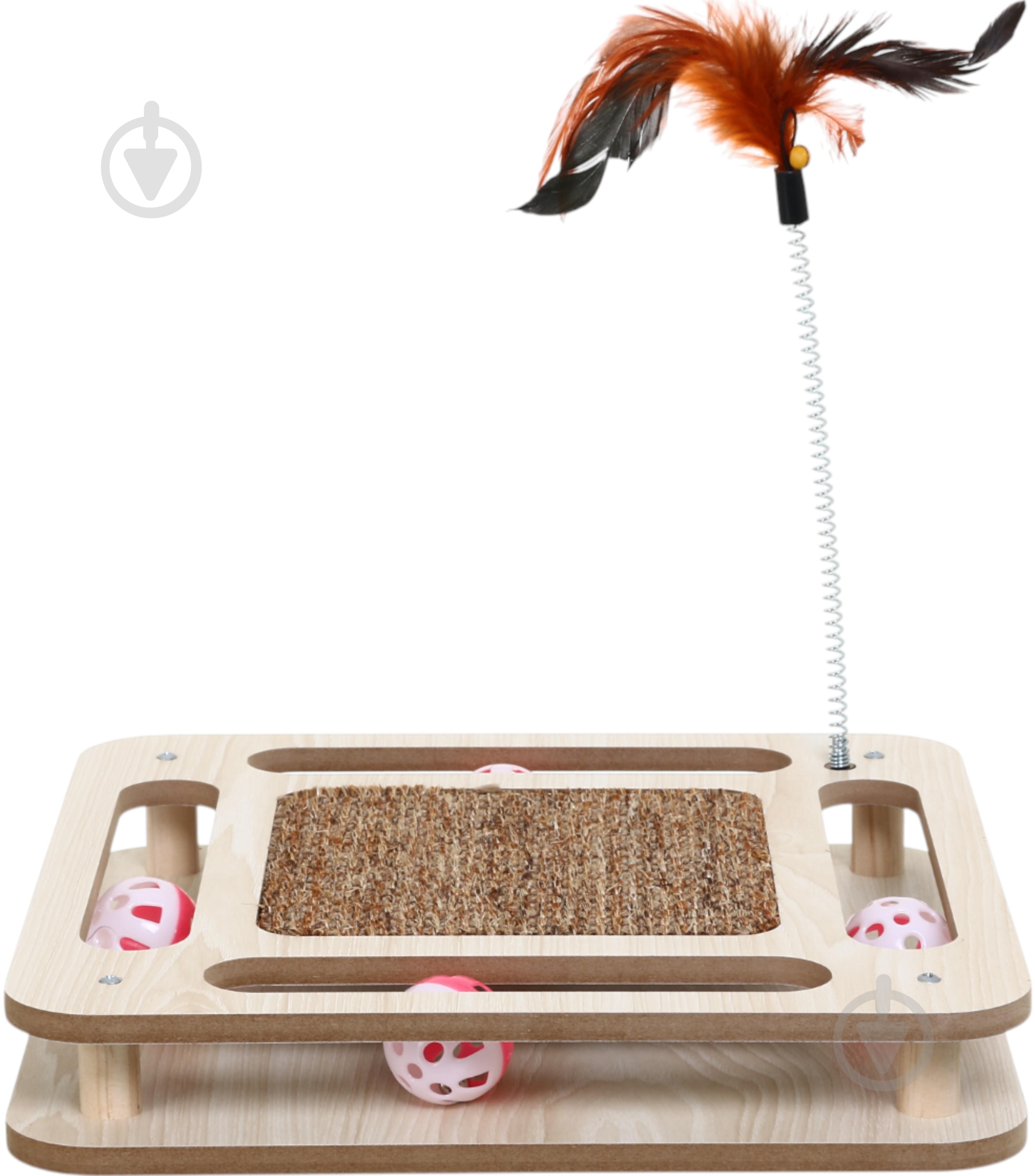 Кігтеточка Cats Collection з пір'ям і м'ячами (491014670) - фото 9 Кігтеточка Cats Collection з пір'ям і м'ячами (491014670) - фото 9