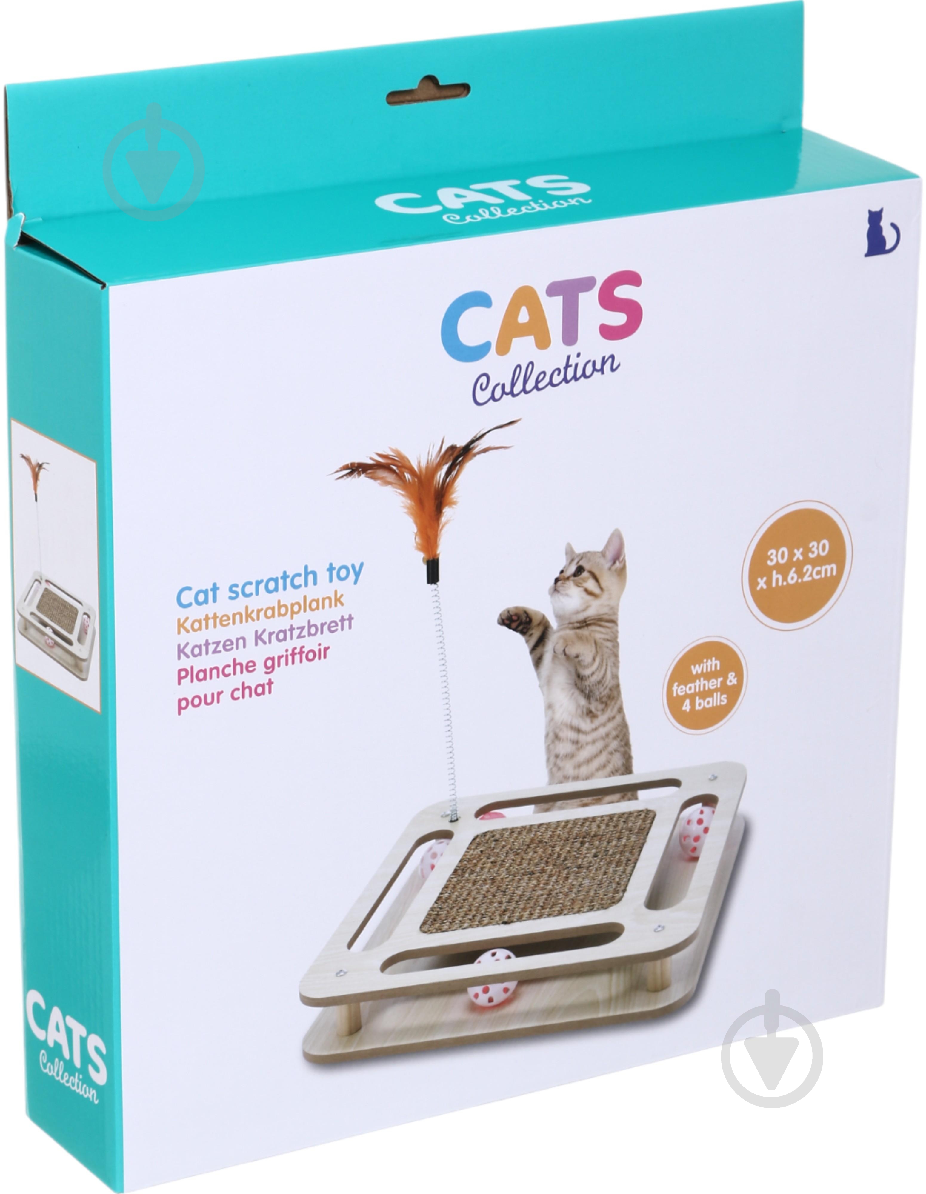 Кігтеточка Cats Collection з пір'ям і м'ячами (491014670) - фото 12 Кігтеточка Cats Collection з пір'ям і м'ячами (491014670) - фото 12