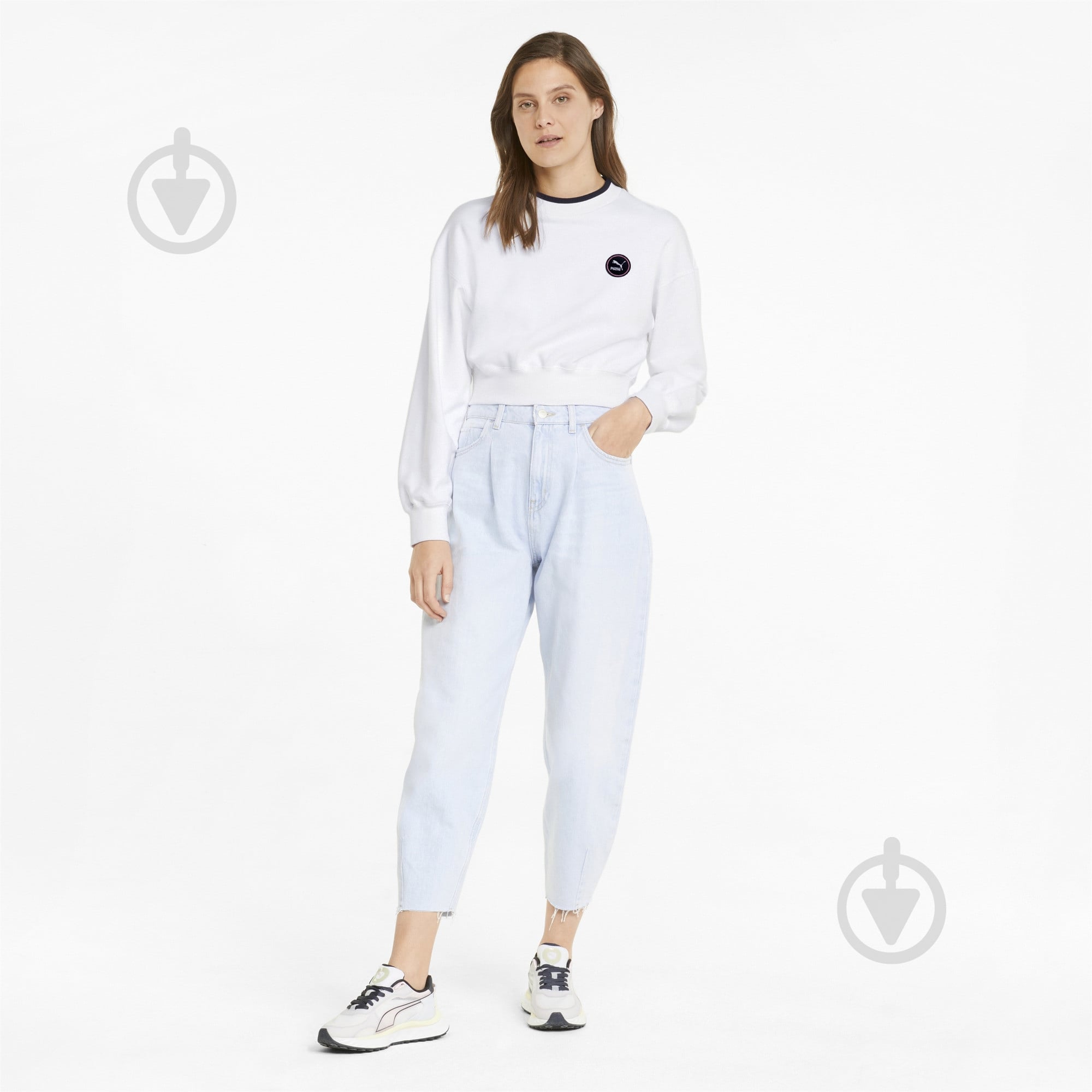 Свитшот Puma SWxP Crew TR 53356202 р. S белый - фото 3 Свитшот Puma SWxP Crew TR 53356202 р. S белый - фото 3