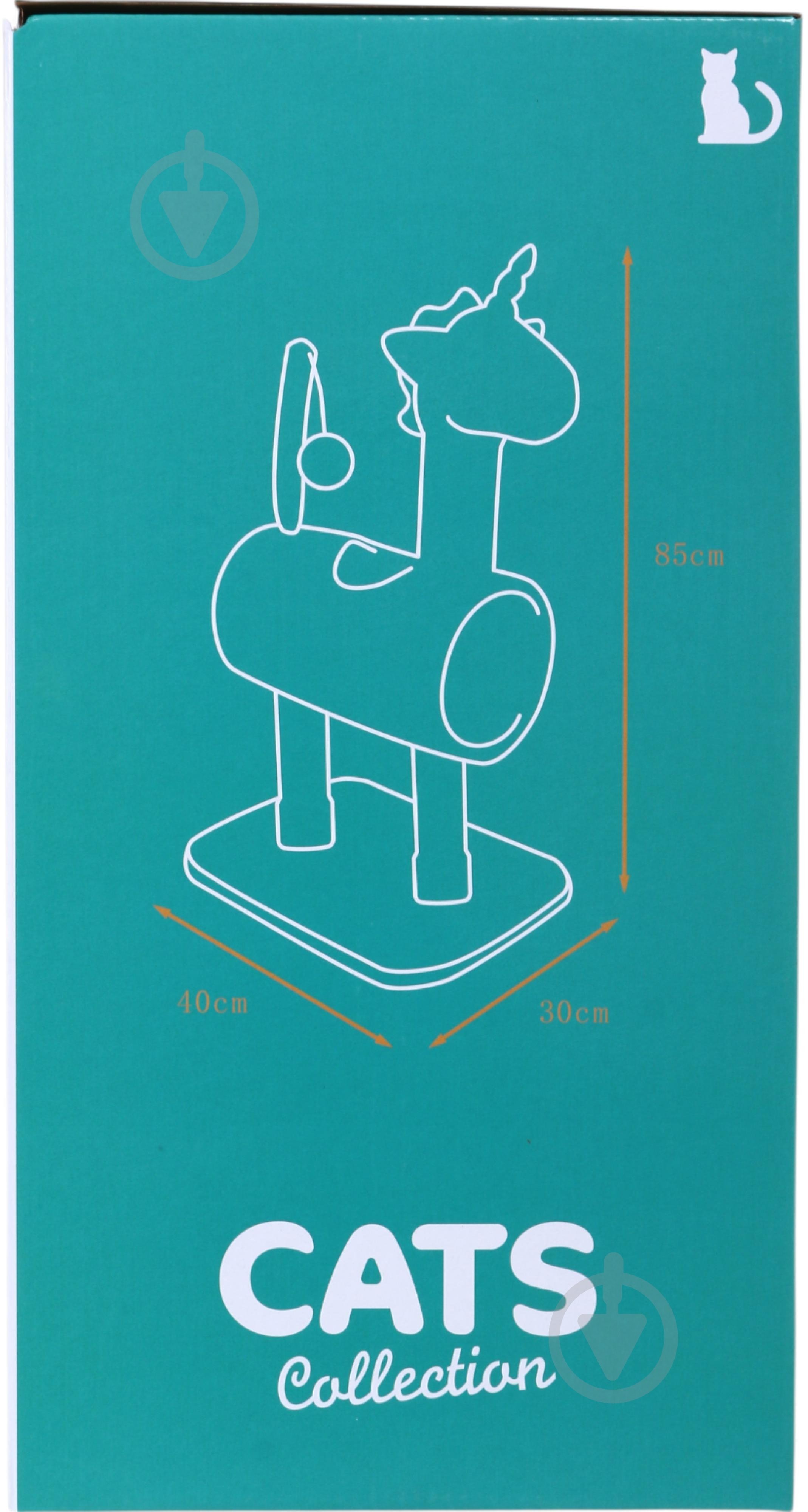 Кігтеточка Cats Collection Єдиноріг 30x40x85 см - фото 7