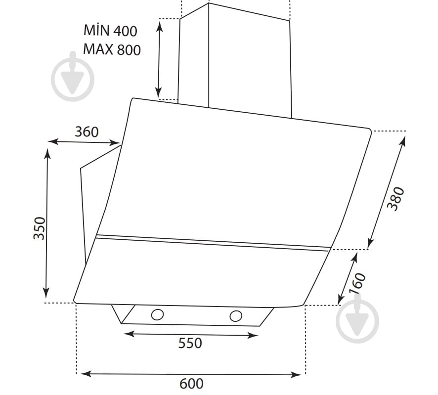 Вытяжка Interline NOVA BL 60 PB - фото 14