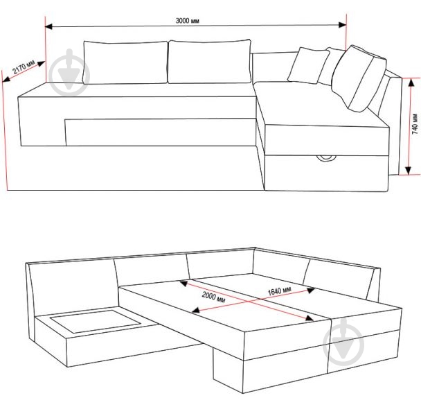 Диван кутовий VECTOR EP-BDT UD правий коричневийбежевий 3000x2170x740 мм - фото 9 Диван кутовий VECTOR EP-BDT UD правий коричневийбежевий 3000x2170x740 мм - фото 9