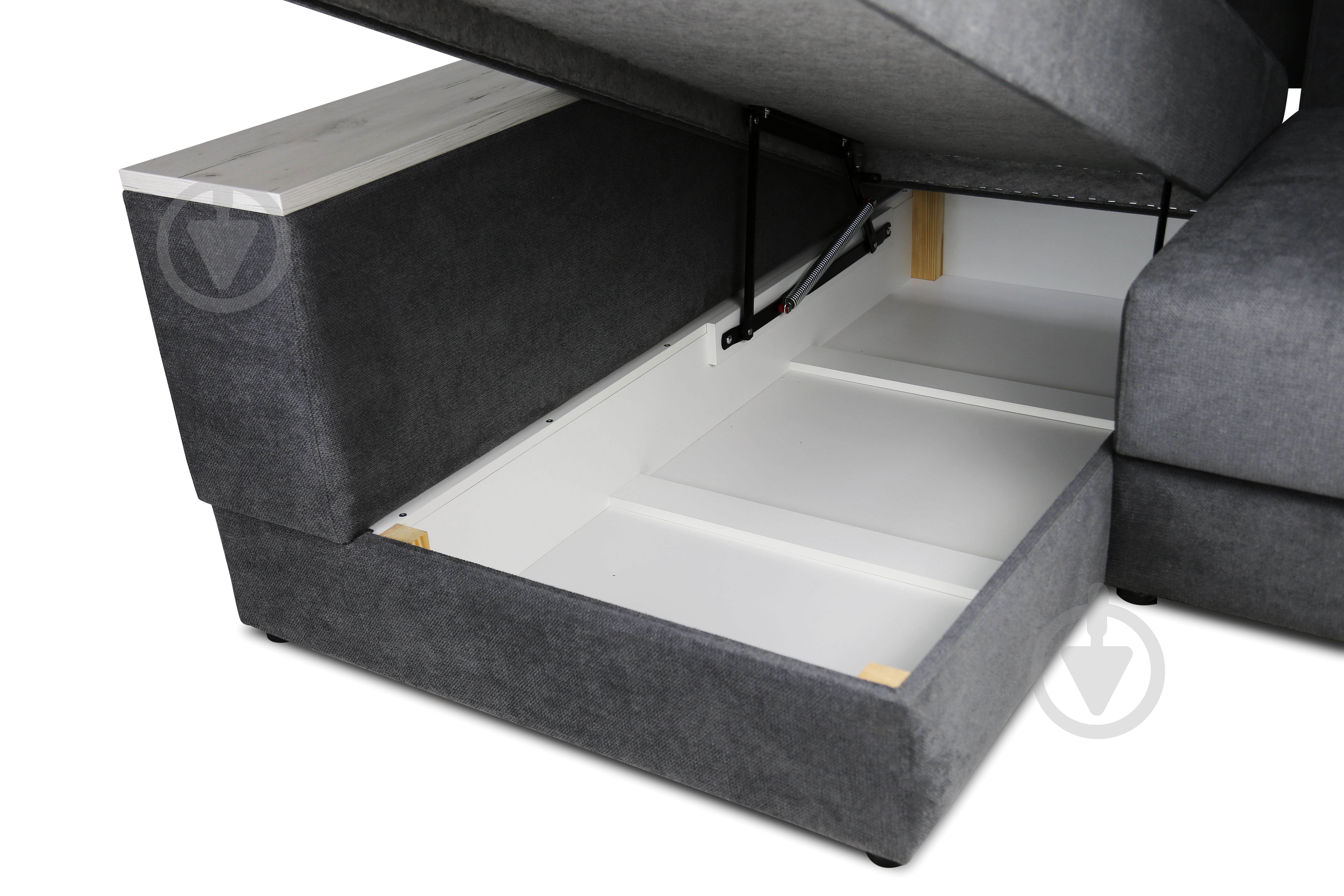 Диван кутовий VECTOR EP-GRT UD лівий сірий 2610x1720x870 мм - фото 5