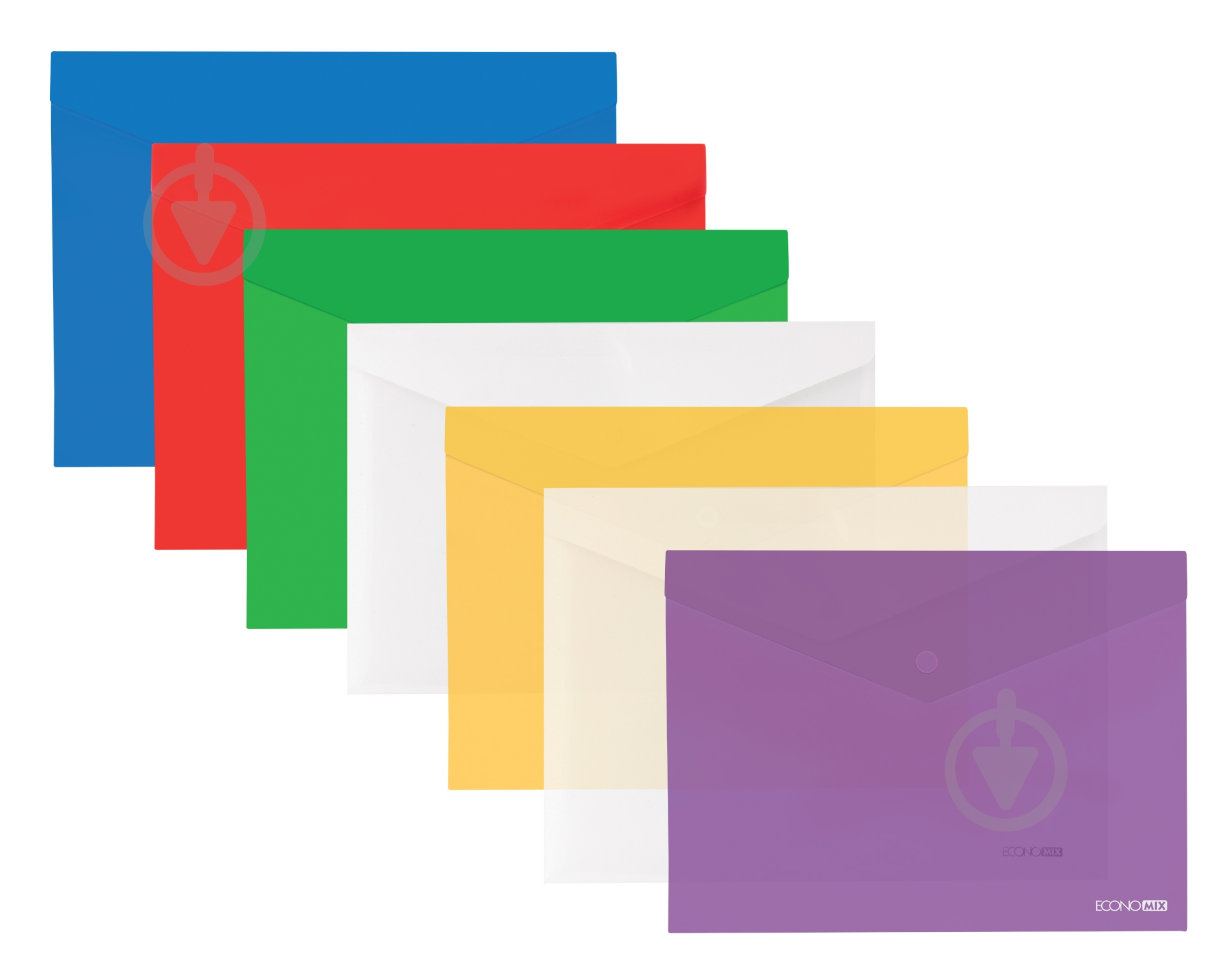 Папка-конверт А4 прозрачная на кнопке E31301 Economix - фото 1 Папка-конверт А4 прозрачная на кнопке E31301 Economix - фото 1