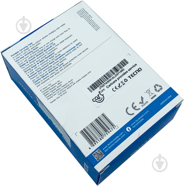 Bluetooth-гарнитура Tecno Minipods M1 white (4895180759475) - фото 7