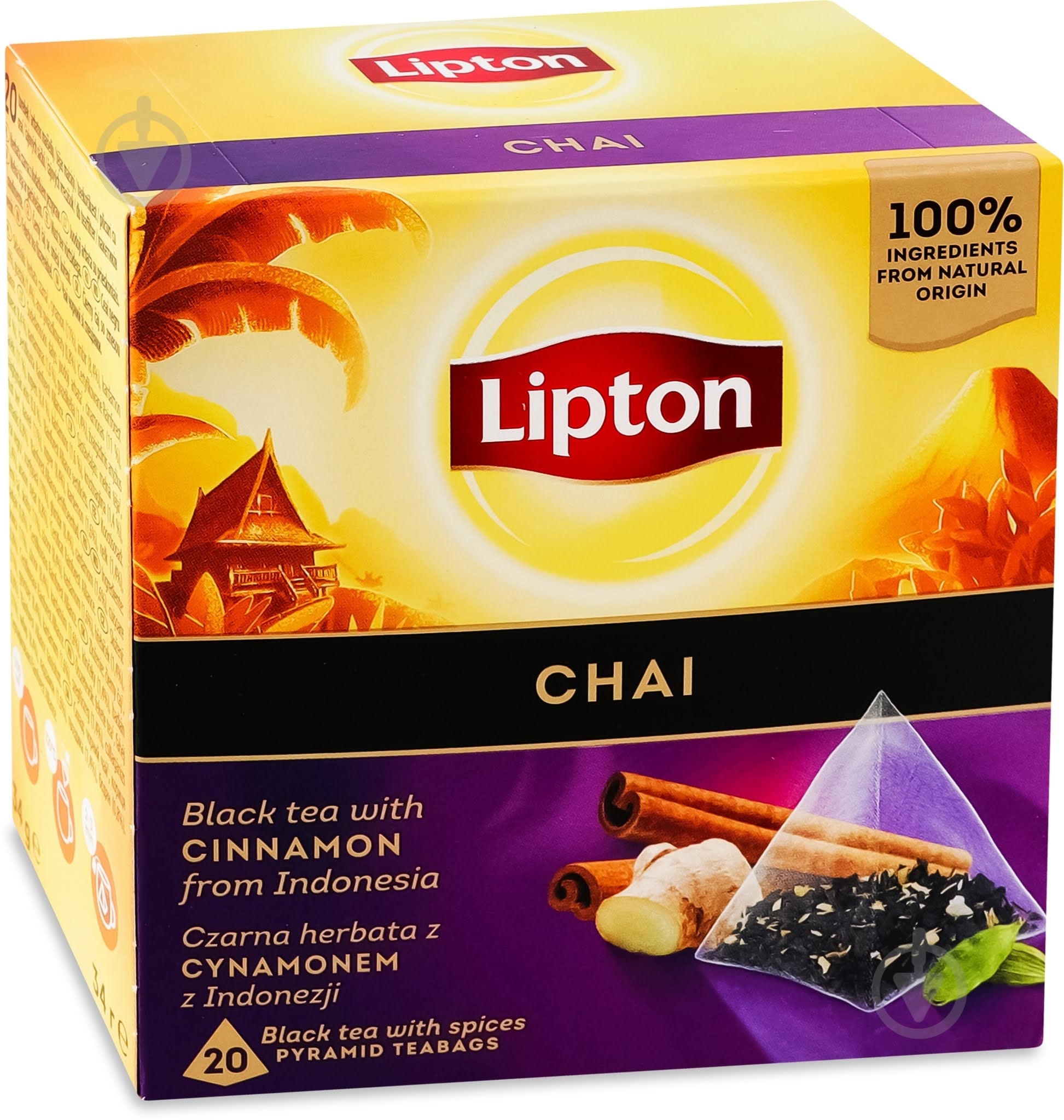 Чай чорний Lipton Chai black with spices 20 шт. - фото 1