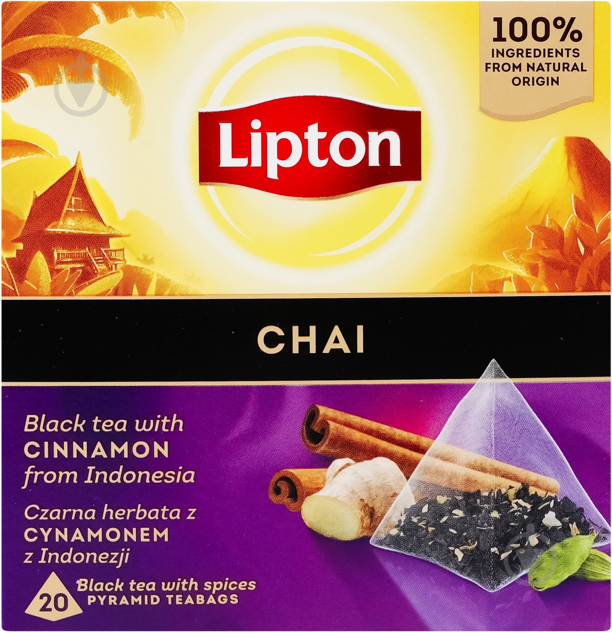 Чай чорний Lipton Chai black with spices 20 шт. - фото 2