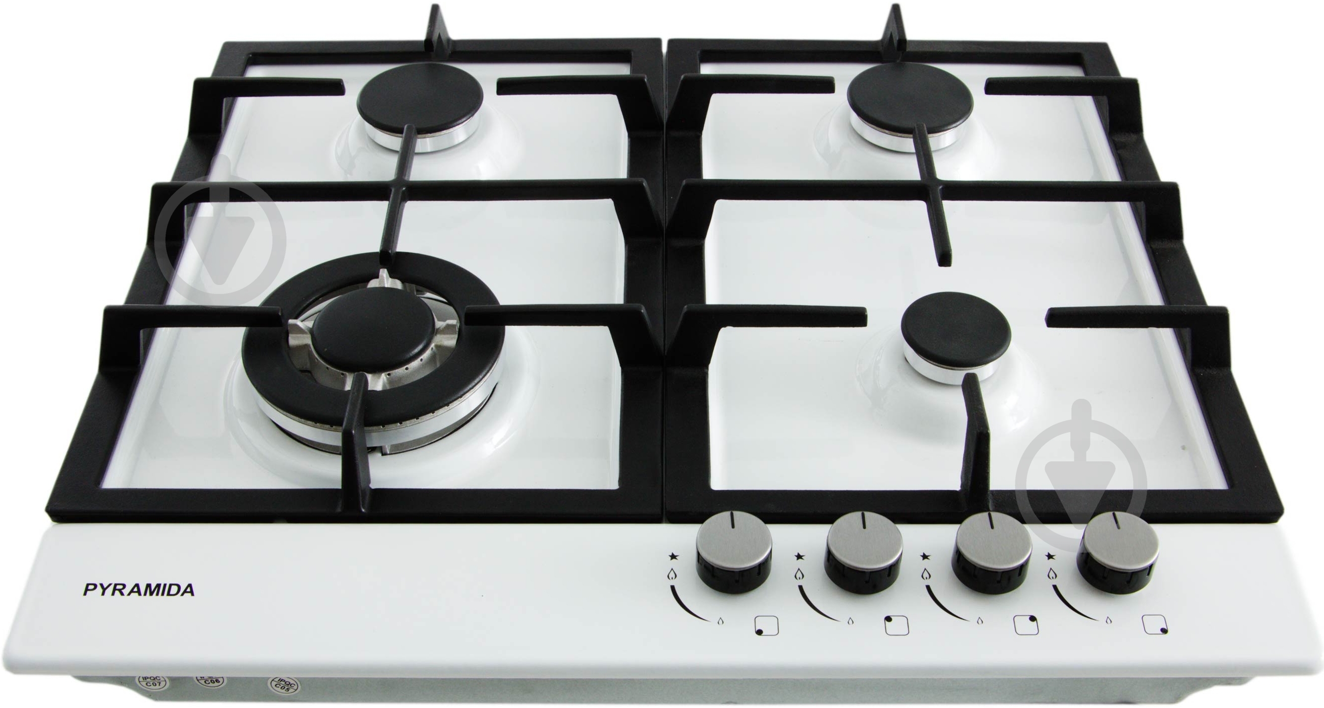 Варочная поверхность газовая Pyramida PFE 642 WHITE - фото 3 Варочная поверхность газовая Pyramida PFE 642 WHITE - фото 3