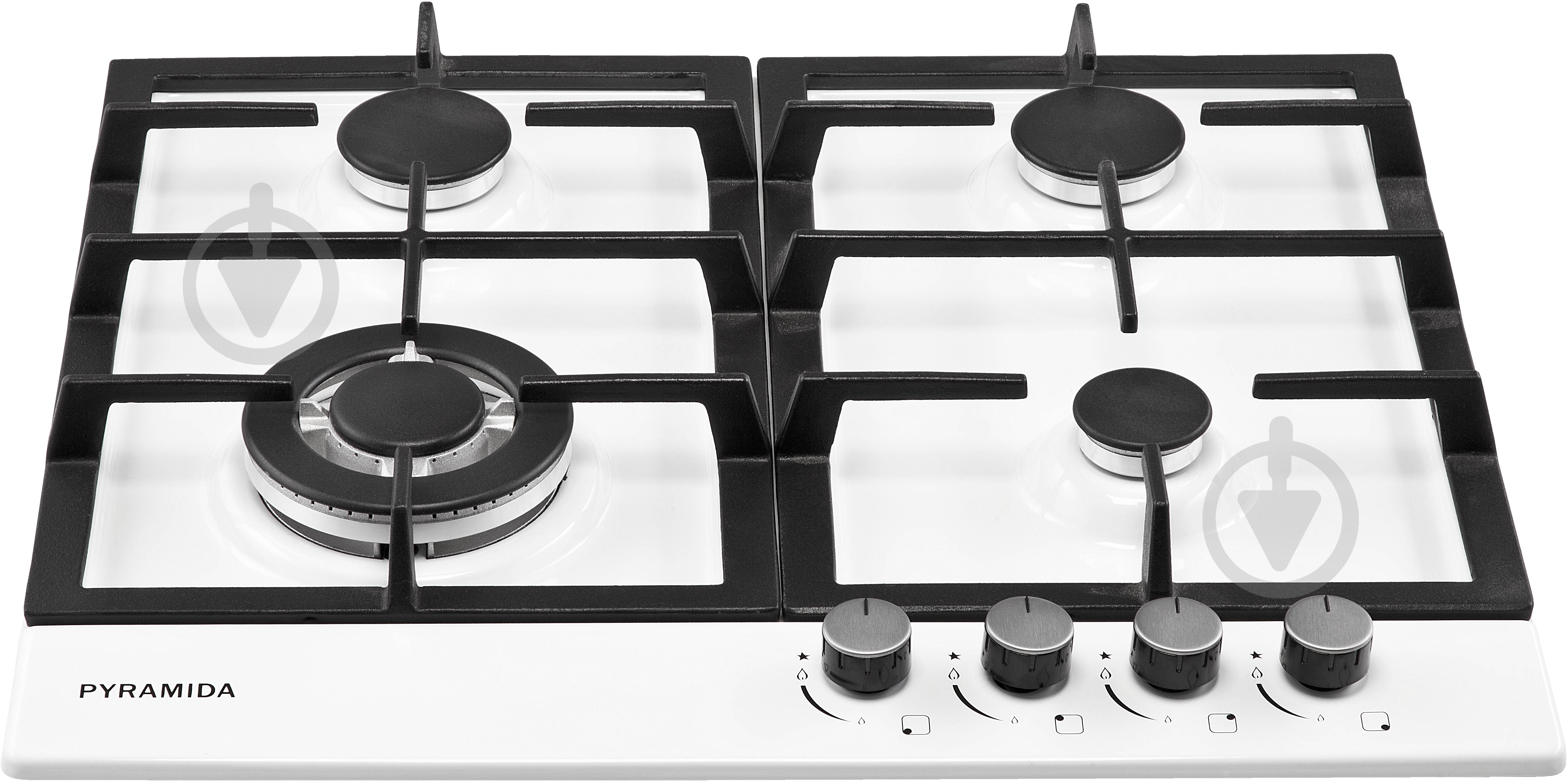 Варочная поверхность газовая Pyramida PFE 642 WHITE - фото 2 Варочная поверхность газовая Pyramida PFE 642 WHITE - фото 2