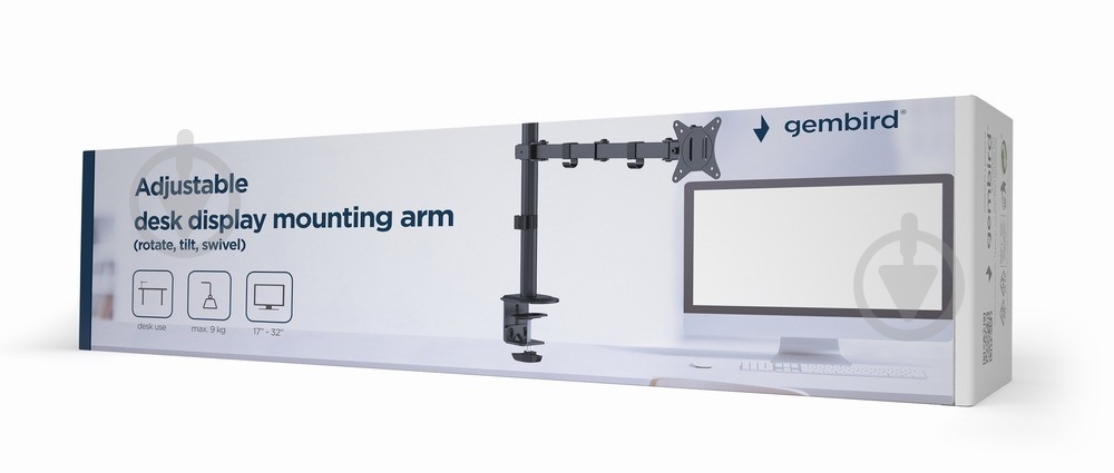 Кронштейн Gembird MA-D1-01, для монитора поворотно-наклонные 17"-32" - фото 3 Кронштейн Gembird MA-D1-01, для монитора поворотно-наклонные 17"-32" - фото 3