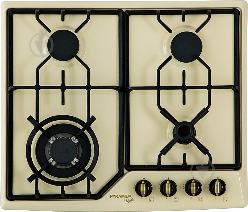 Варочная поверхность газовая Pyramida PFE 641 IVORY RUSTICO - фото 1