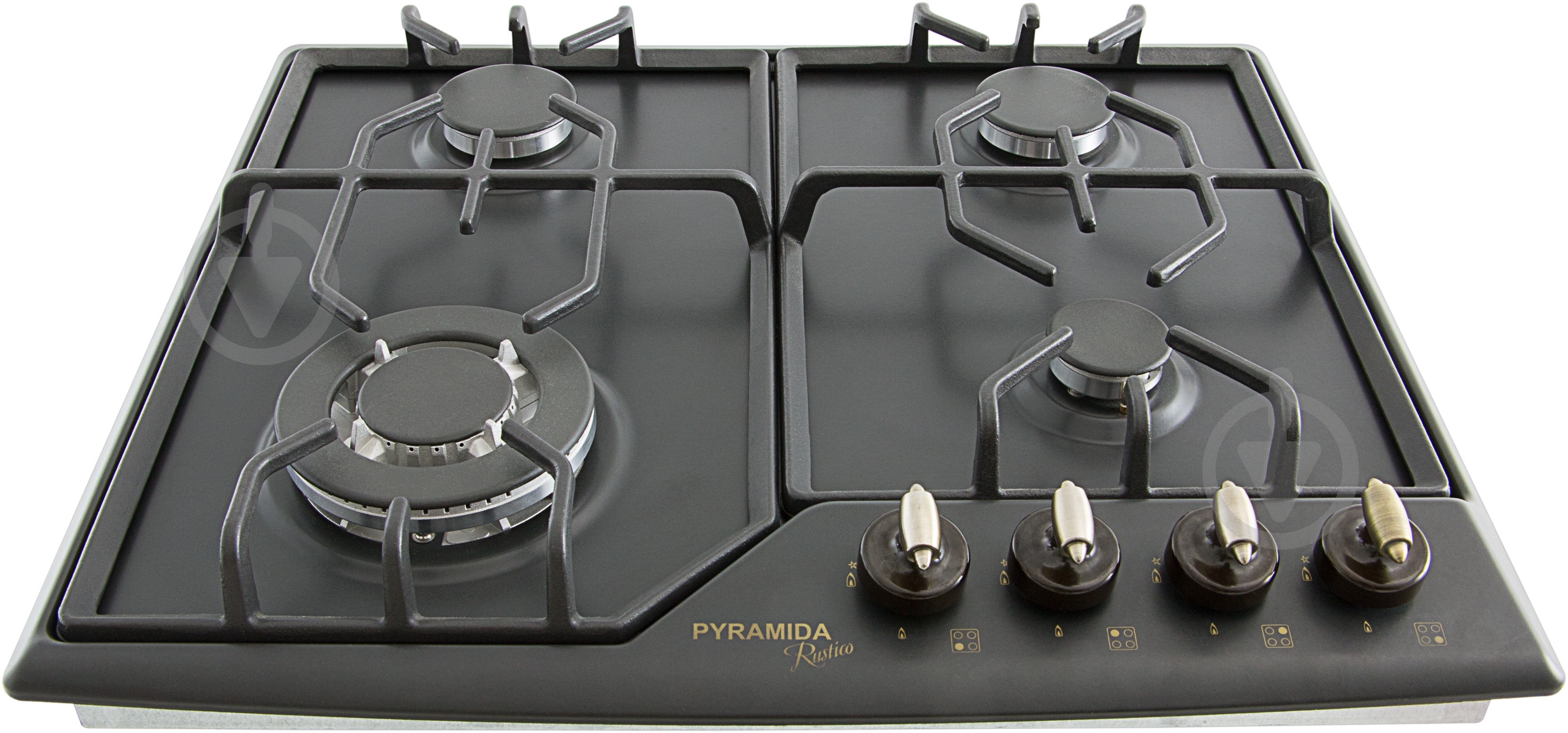 Варочная поверхность газовая Pyramida PFE 641 BLACK RUSTICO - фото 2