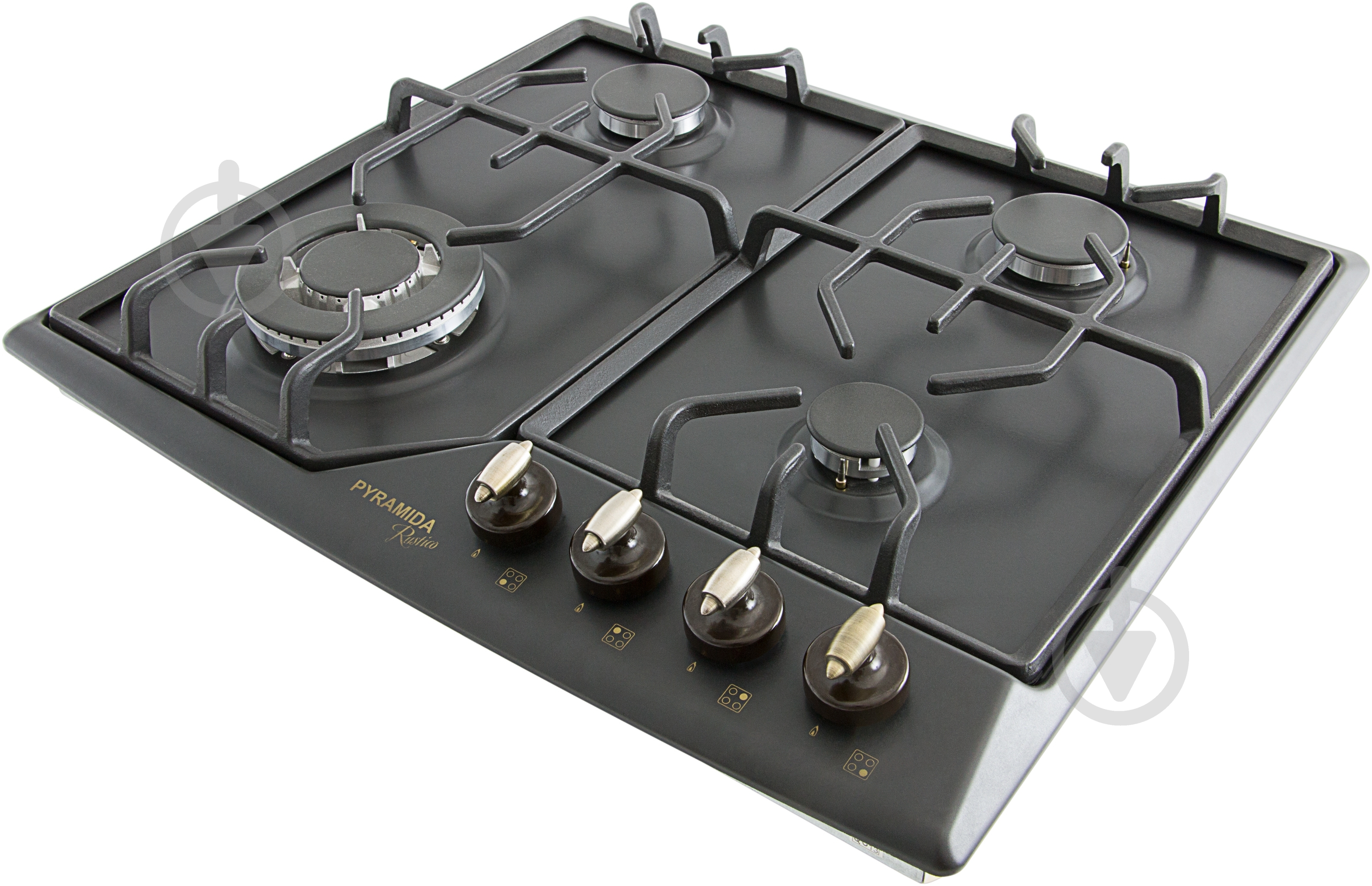 Варочная поверхность газовая Pyramida PFE 641 BLACK RUSTICO - фото 3