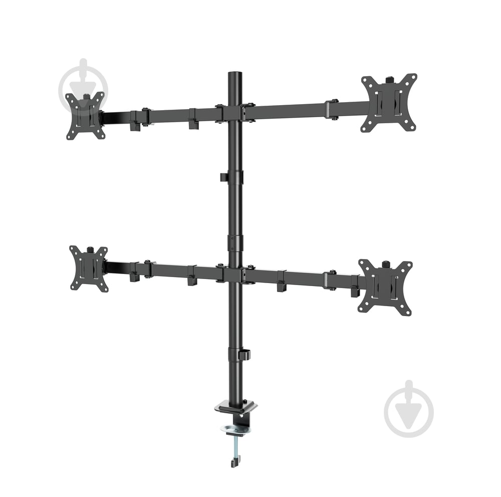Кронштейн Gembird MA-D4-01, для 4 моніторiв поворотно-похилі 13"-32" чорний - фото 2 Кронштейн Gembird MA-D4-01, для 4 моніторiв поворотно-похилі 13"-32" чорний - фото 2
