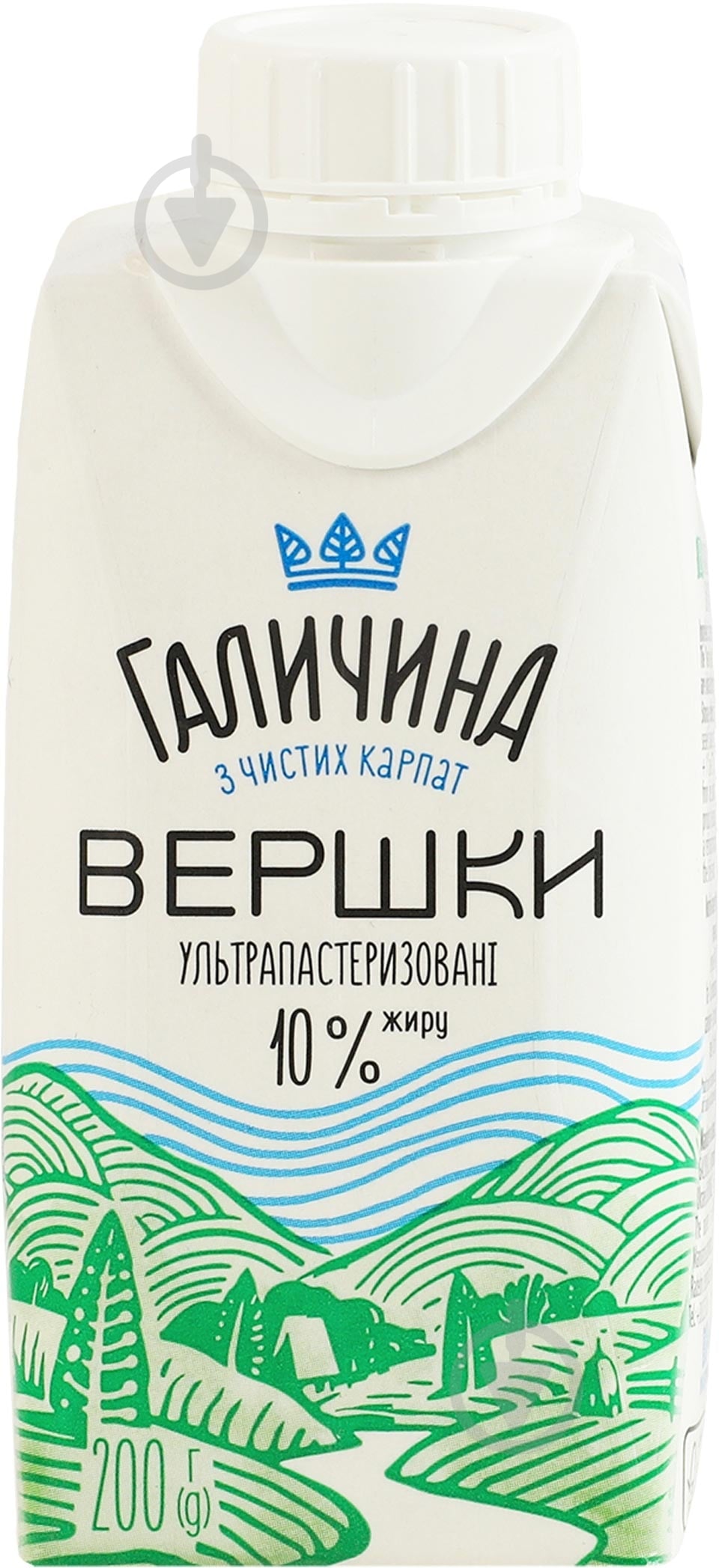 Сливки Галичина 10% питьевые ультрапастеризованные 200г - фото 1