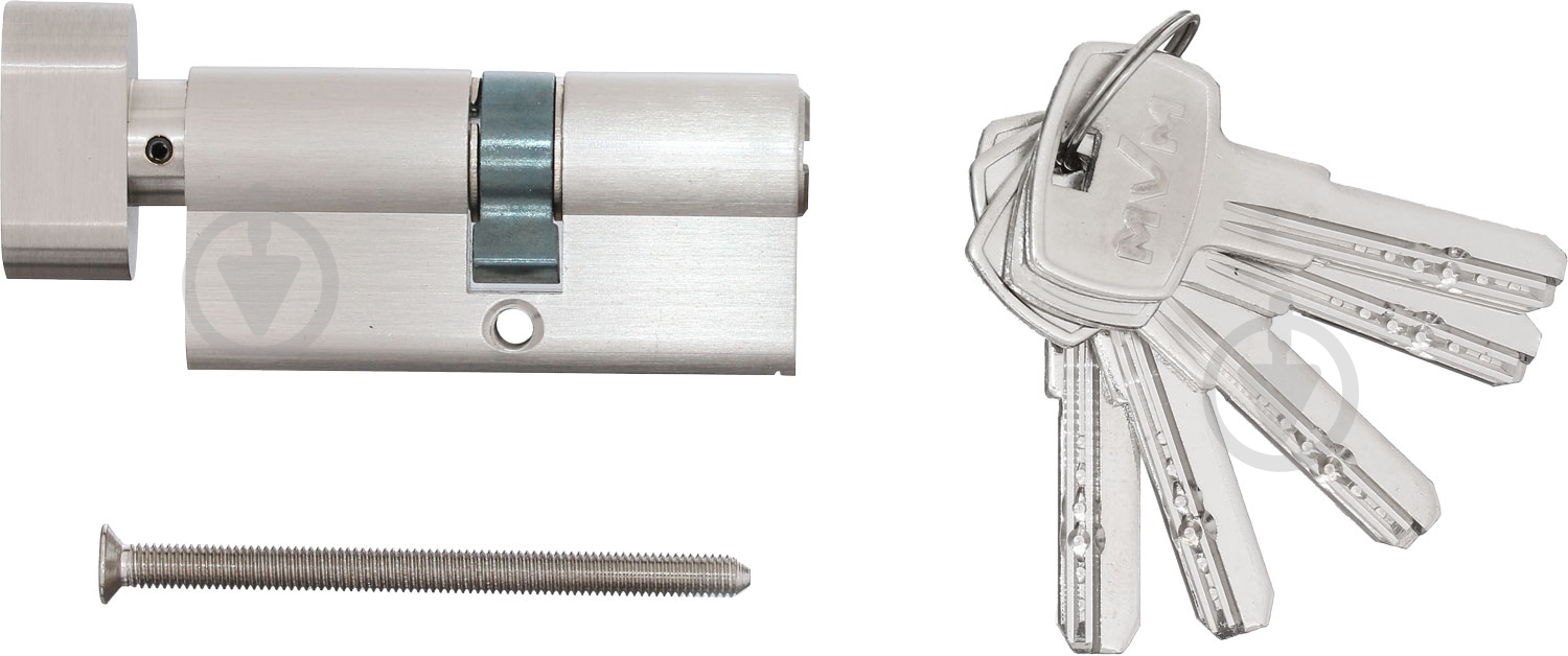 Цилиндр MVM Р6Р 30x35 ключ-вороток 65 мм матовый никель - фото 3 Цилиндр MVM Р6Р 30x35 ключ-вороток 65 мм матовый никель - фото 3