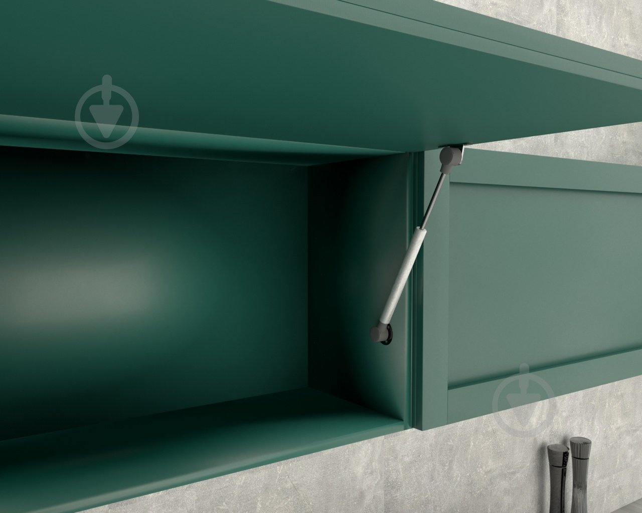 Амортизатор газовый DC 60N мебельный в капсуле 3 крепежа черный ПремиумЛайн без доводчика - фото 3