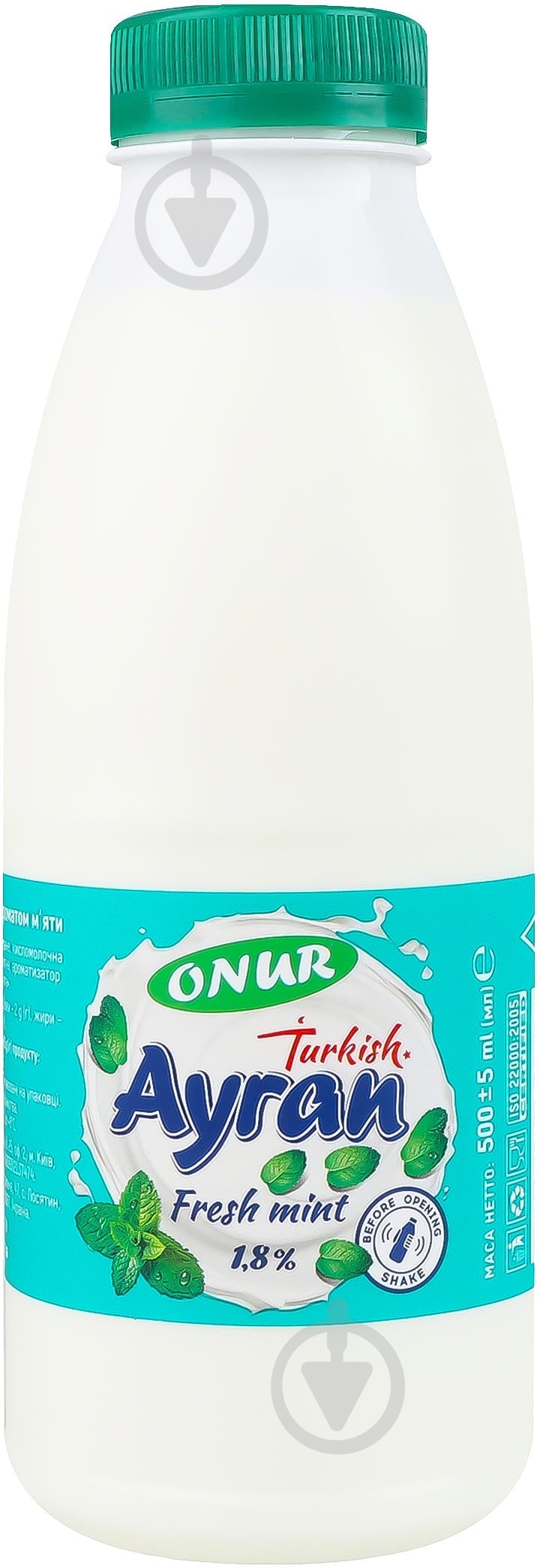 Айран Onur 1.8% Свежая мята Турецкий 500мл - фото 1