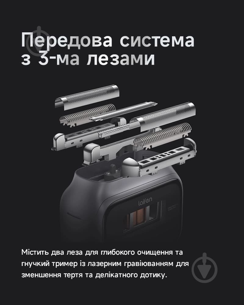 Электробритва Laifen P3 Pro Silver (1ER91-A-XX-SI-001) - фото 4