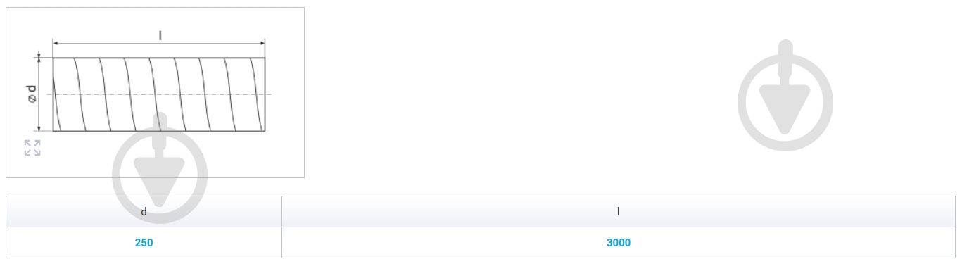 Повітропровід Вентс Спіровент 250/3000 250/3000 - фото 2 Повітропровід Вентс Спіровент 250/3000 250/3000 - фото 2