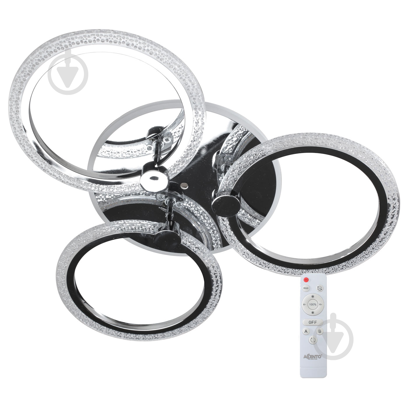 Світильник світлодіодний Accento lighting Amelie AP R RC CH 55 Вт хром 2800-6000+RGB К - фото 1