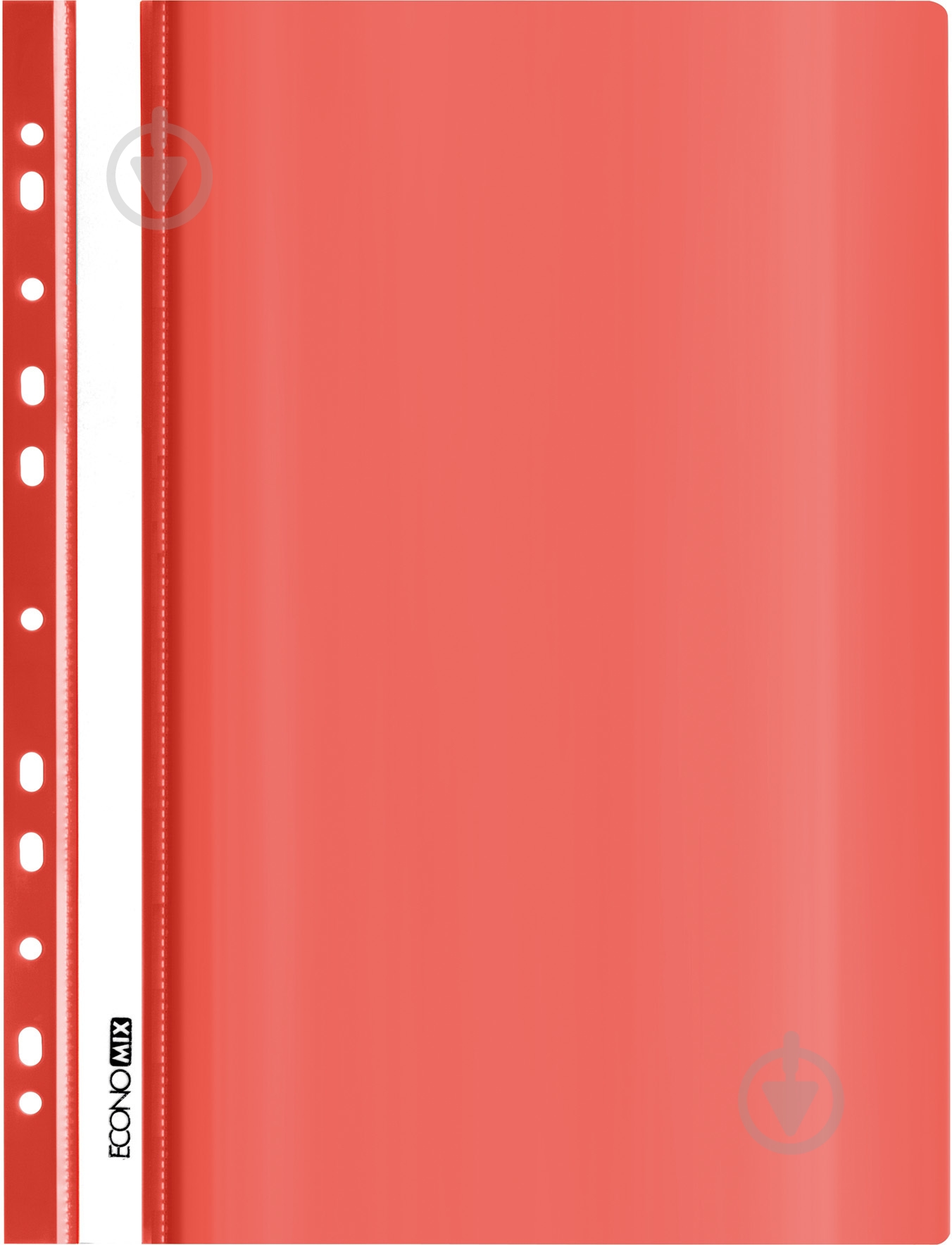 Скоросшиватель А4 Economix с перфорацией, фактура "глянец" красный E31510-03 Economix - фото 1