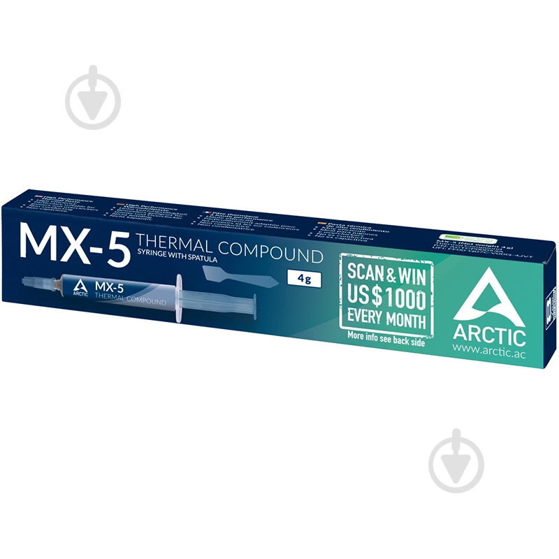 Термопаста Arctic MX-5 4 г со шпателем - фото 2 Термопаста Arctic MX-5 4 г со шпателем - фото 2