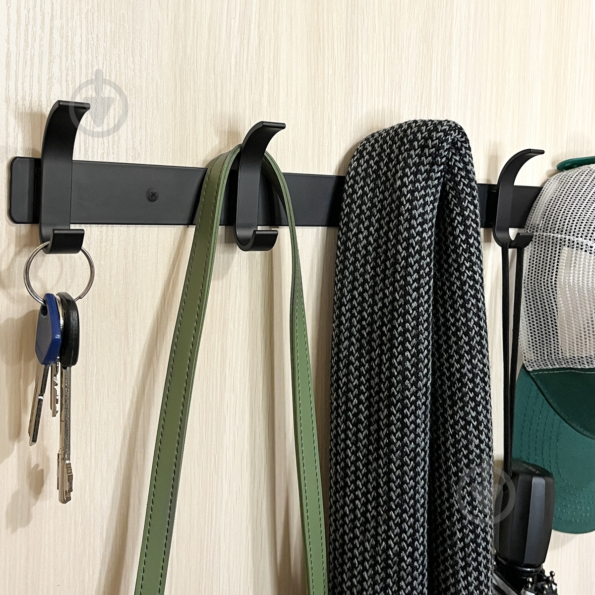 Вешалка с крючками MVM HA-04/5 black - фото 7 Вешалка с крючками MVM HA-04/5 black - фото 7