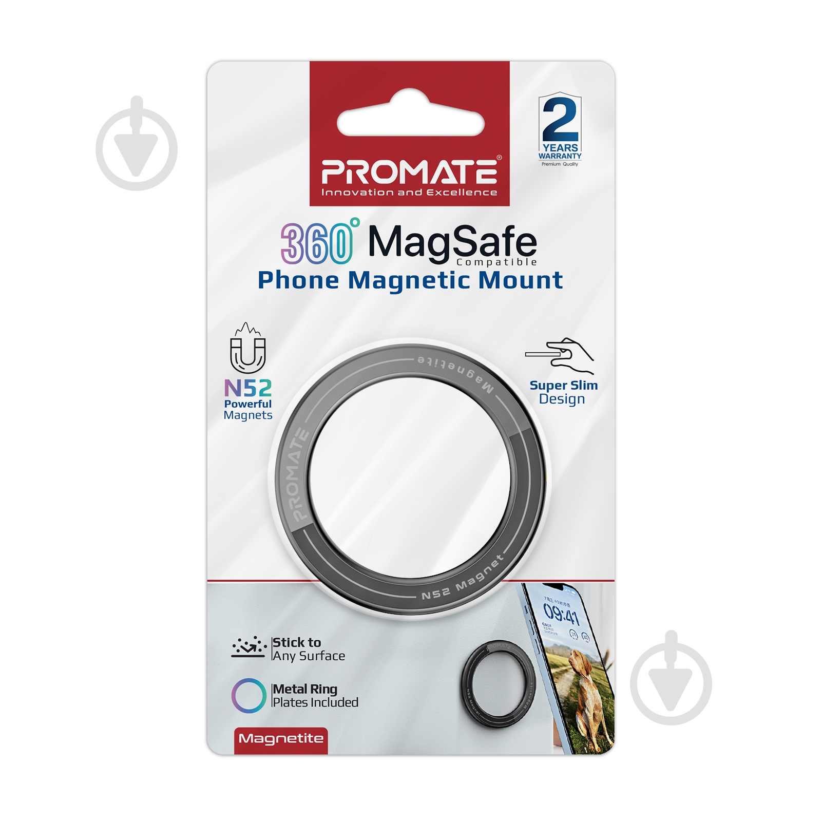 Держатель для телефона магнитный Promate Magnetite black - фото 8